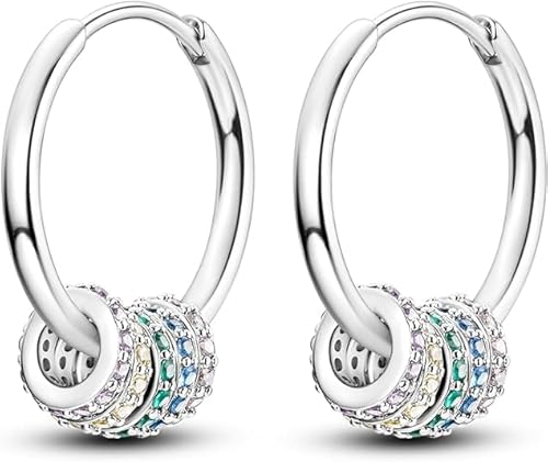 LIGHTDOG 925 Sterling Silber Damen Hoop Huggie Ohrringe für Geburtstag Party Mode Ohrringe Schmuck Damen Geschenk von LIGHTDOG