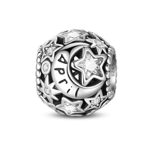 LIGHTDOG Birthstone Charms für Pandora Charms 5A Cubic Zirkonia Anhänger für europäische Armbänder Perlen 925 Sterling Silber Charms Weihnachten Geburtstag Geschenke für Frauen von LIGHTDOG