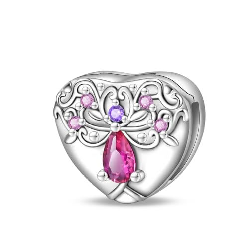 LIGHTDOG Frauen Bead Charms passt flache Armbänder für Frauen 925 Sterling Silber Reflexionen Clip-On Charms Schmuck Perlen Geschenke Frauen Mädchen Mode Charms von LIGHTDOG