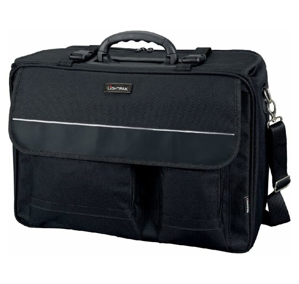 LIGHTPAK® Pilotenkoffer Umhängetasche THE FLIGHT Kunstfaser schwarz 46008-N von LIGHTPAK®