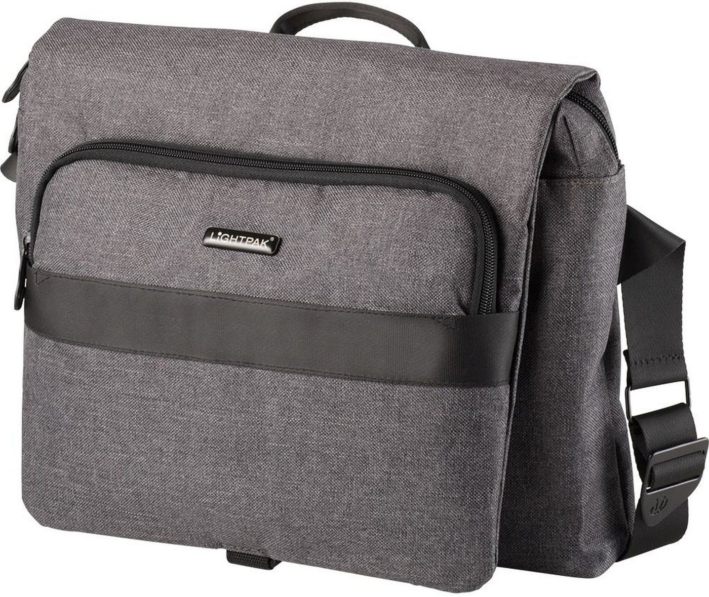 LIGHTPAK® Umhängetasche Umhängetasche Walker 350x230x80mm Polyester grau von LIGHTPAK®