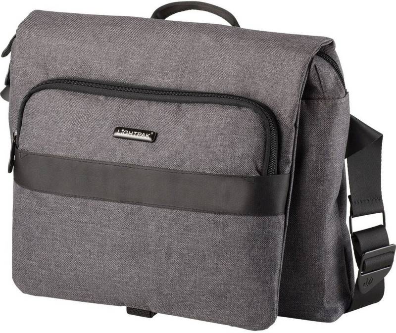 LIGHTPAK® Umhängetasche Umhängetasche Walker 350x230x80mm Polyester grau von LIGHTPAK®