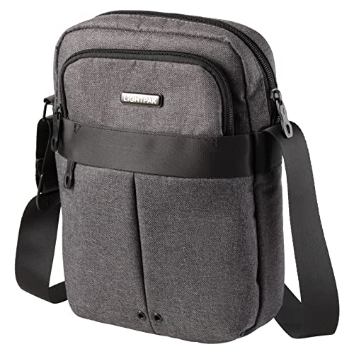 fixbag FB1146164 - Fahrrad-Umhängetasche mit Klickfix Adapterplatte + Lenker Adapter fürs Fahrrad, Tragetasche mit Tablet Fach, Schultertasche aus Polyester, Tasche ca. 29 x 21 x 5 cm, Grau von fixbag