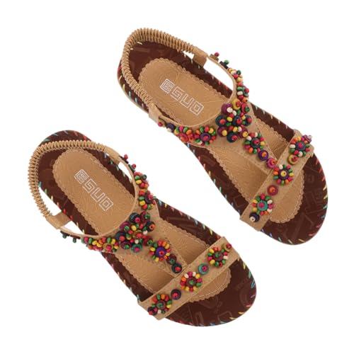 LIGIGWASH 1 Paar Atmungsaktive Strandschuhe: Einzigartige Sandalen Im Ethnischen Design – Boho-schuhe Für Damen Für Den Sommerurlaub Und Freizeitausflüge von LIGIGWASH