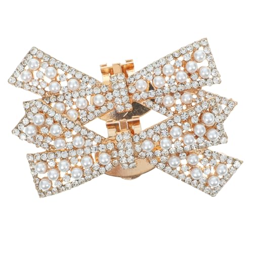 LIGIGWASH 1 Paar Schuhclips mit Schleifen Design für Damen Abnehmbare Hochzeitsschuh Dekorationen Charms für Brautschuhe für Partys und Besondere Anlässe Teiliges Gold von LIGIGWASH