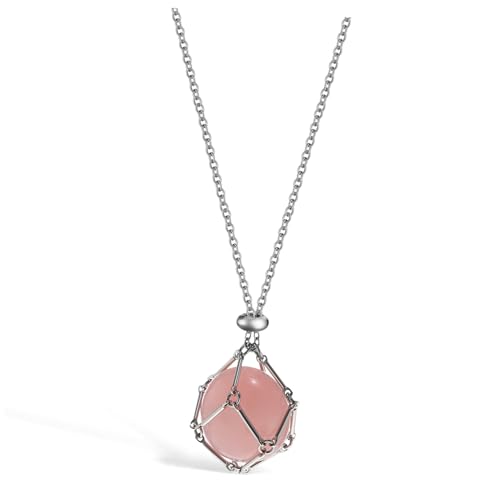 LIGIGWASH 1 Satz Einstellbarer Kristallhalter Halskette Metall Eleganter Kristallkäfig für Natürliche Edelsteine Stilvolles Accessoire für Damen und Herren Leicht und Langlebig von LIGIGWASH