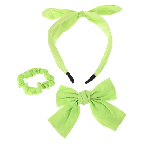 LIGIGWASH 1satz Haaraccessoires Für Mädchen Grünes Haarband Und Scrunchie Teiliges Set Mit Schleifen-haargummis Für Haarschmuck Und Pflege Für Alltag Und Besondere Anlässe von LIGIGWASH