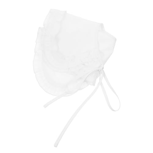 LIGIGWASH 1 Stück Abnehmbare Fake Blusenkragen für Damen Chiffon Halbkragen mit Rüschen Vielseitig Kombinierbar für Pullover und Hoodies Elegant und Weiß von LIGIGWASH