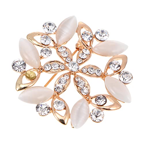 LIGIGWASH Legierung Brosche Mit Blumendesign Schicke Brosche Als Kleidungsschmuck Anzugbrosche Für Frauen Multifunktionale Dekorative von LIGIGWASH