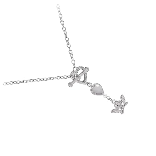 LIGIGWASH 1 Stück Damen Herz Halskette Vintage Punk Schlüsselbein Schmuck Anhänger Kette für Frauen Perfektes für Familie und Freunde und Einfach zu Tragen LIGIGWASH 1 Stück Damen Herz Halskette Vintage Punk Schlüsselbein Schmuck Anhänger Kette für Frauen Perfektes für Familie und Freunde und Einfach zu Tragen von LIGIGWASH