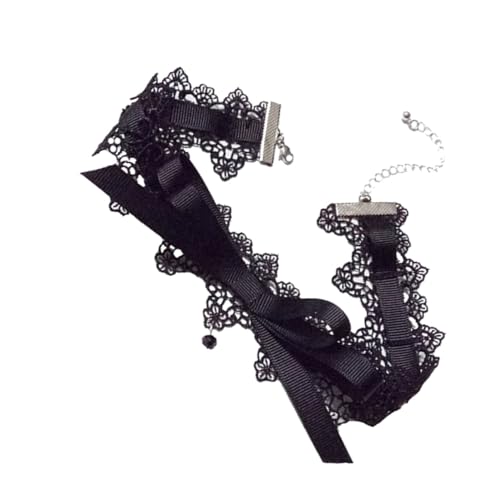 LIGIGWASH Spitze Halsband Mädchen Choker Dekor Neckband Spitze Halskette Bowknot Halsband Mädchen Mode Accessoire von LIGIGWASH