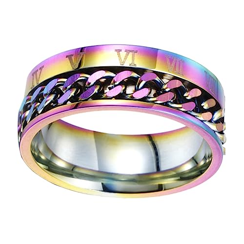 LIGIGWASH 1 Stück römischer Ziffernring Fingerschmuck mit römischen Ziffern Ehering mit römischen Ziffern römischer zahlenring valtinstaggeschenke valantines present Modering Ringschmuck von LIGIGWASH