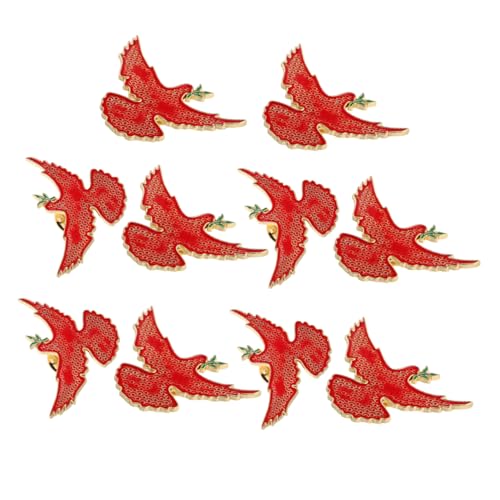 LIGIGWASH 10 Stück Friedensdove Anstecknadeln aus Metall mit Olivenzweig Stilvolle Broschen für Anzüge Kleider Rucksäcke Jacken und Schals Tragbare Schmuckakzente von LIGIGWASH