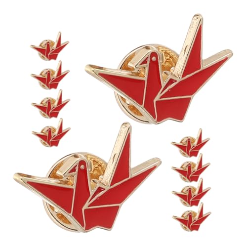 LIGIGWASH 10 Stück Origami Broschen aus Legierung Kreative Cartoon Anstecknadeln Leicht Tragbar Vielseitig für Jacken Rucksäcke Schals Modische Abzeichen für Damen und Herren von LIGIGWASH