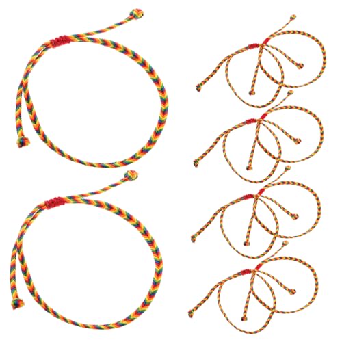 LIGIGWASH 10 Stück Teiliges Bunte Boho Fußkettchen Handgewebt Verstellbar Ethnische Schnurarmbänder Damen Party Schmuck Strandmode von LIGIGWASH