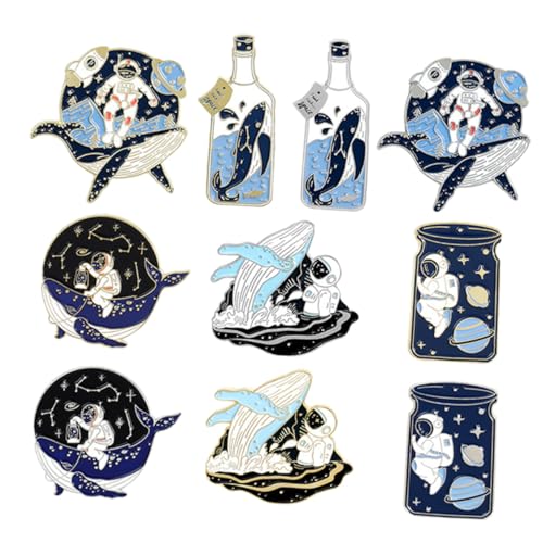 LIGIGWASH 10 Stück Teiliges Cartoon planeten broschen set aus Langlebiger Legierung Modische Anstecknadeln für Rucksack Kleidung Taschen Hüte Dekorative Einzigartige Schmuckpins für Damen von LIGIGWASH