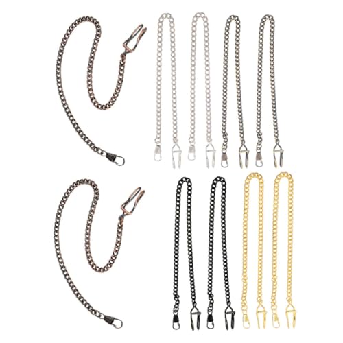 LIGIGWASH 10 Stück Teiliges Taschenuhrketten aus Langlebiger Legierung Lange Vintage Uhrenketten in Fünf Farben Vielseitig als Taschenuhren oder Handtaschenkette für Damen und Herren von LIGIGWASH