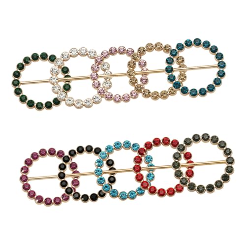 LIGIGWASH 10 Stück Teiliges Zarte Schalringe Tragbare Shirt Clips Dekorative Schalhalter Vielseitige Hemd Accessoires in Mischfarben Geeignet für Alltag Party und Festliche Anlässe von LIGIGWASH