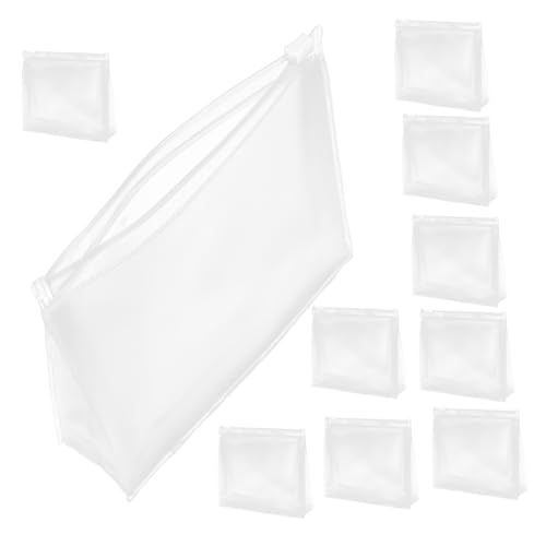 LIGIGWASH 10Stücke Durchsichtige Kosmetiktaschen Leichte Praktische Kulturtaschen für Toilettenartikel für Flugreisen Urlaub mit Robustem Reißverschluss von LIGIGWASH