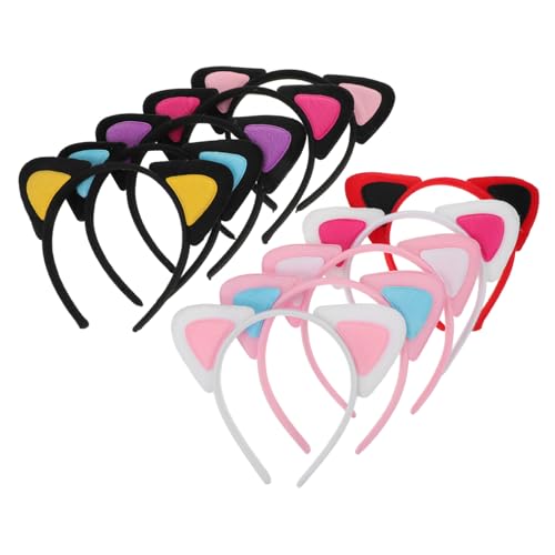 LIGIGWASH 10stücke Plüschierte Katzenohren Haarreif Stirnband Mit Tierohren Für Cosplay-kostüme Weicher Haarschmuck Für Mädchen Und Frauen Cartoon-design Für Feiertage Und Partys von LIGIGWASH