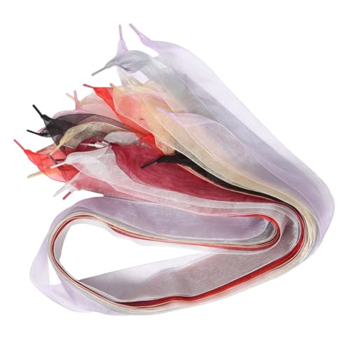 LIGIGWASH 11 Paare Chiffon Schnürsenkel für Damen Sneaker Strapazierfähige Schnürbänder Weiche Schnürsenkel für Freizeit und Canvas Schuhe Vielseitig für Sportliche und Casual Schuhe von LIGIGWASH