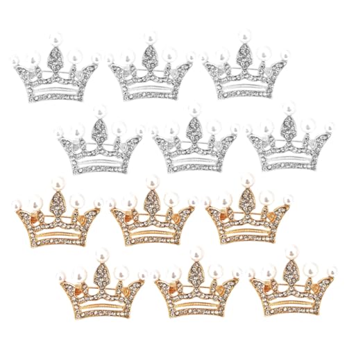 LIGIGWASH 12 Stück Teiliges Damen Broschen mit Krone Legierte Leichte Anstecknadeln für Kleidung und Mütze Sicherer Halt Dekorative Schmuckpins für Frauen und Freunde von LIGIGWASH