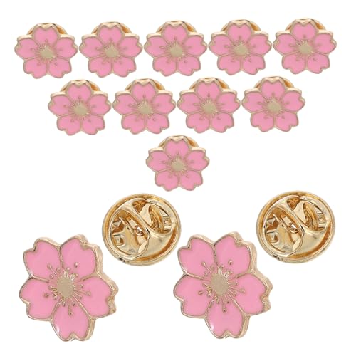 LIGIGWASH 12 Stück Teiliges Kirschblüten Broschen Süße Legierungs Anstecknadeln Dekorative Pins für Kleidung Rucksäcke Hüte Vielseitige und Sichere Befestigung Modisches Japanisches Design von LIGIGWASH