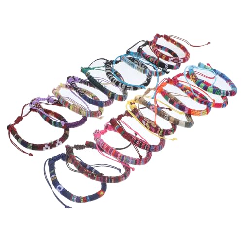 LIGIGWASH 18 Stück Teiliges Buntes Armband Set Handgewebt aus Langlebigem Baumwoll und Wachsfaden Farbecht Leichtes Surfer Freundschaftsarmband für Jungen und Mädchen Bequemes von LIGIGWASH