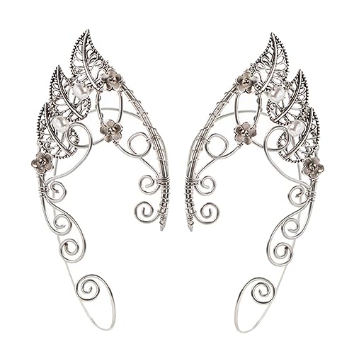 LIGIGWASH 1Paar Elf Ohrclip Nicht Piercing Ohrmanschetten Ohrringe im Blattform Design Ohrzubehör für Damen zu Besonderen Anlässen LIGIGWASH 1Paar Elf Ohrclip Nicht Piercing Ohrmanschetten Ohrringe im Blattform Design Ohrzubehör für Damen zu Besonderen Anlässen von LIGIGWASH