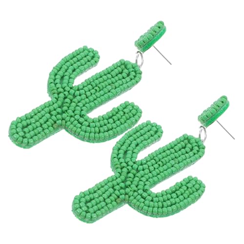 LIGIGWASH 1Paar Kaktusohrringe Perlenohrringe Tropfenohrringe für Frauen Kreative Handarbeit Boho für Partys Besondere Anlässe Schickes Design Leicht von LIGIGWASH