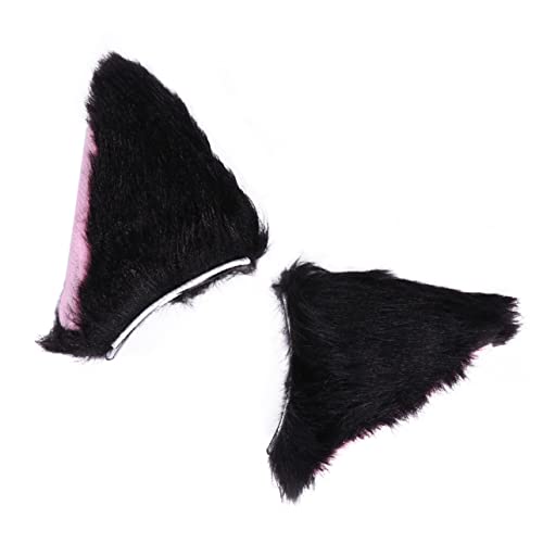 LIGIGWASH 1Paar Katzenohren Haarklammer Plüsch für Cosplay Kostümpartys Niedlicher Kopfschmuck für Damen Handwaschbar Langlebig Halloween Kreative von LIGIGWASH