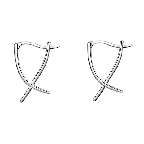LIGIGWASH 1Paar Kreuzung Ohrringe für Damen Hypoallergener Ohrschmuck mit Modernem Design für zu Halloween Geburtstagen Besonderen Anlässen von LIGIGWASH