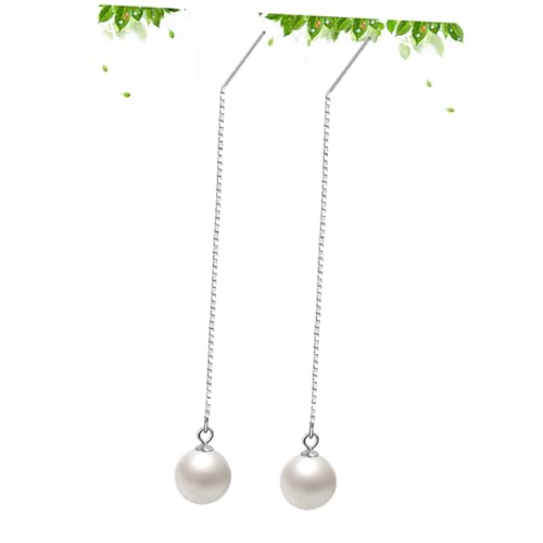 LIGIGWASH Perlenohrringe Damen Aus Sterlingsilber Modische Lange Quasten-ohrhänger Perlenschmuck Für Frauen Und Mädchen Elegant Für Alltag Und Feiertage von LIGIGWASH