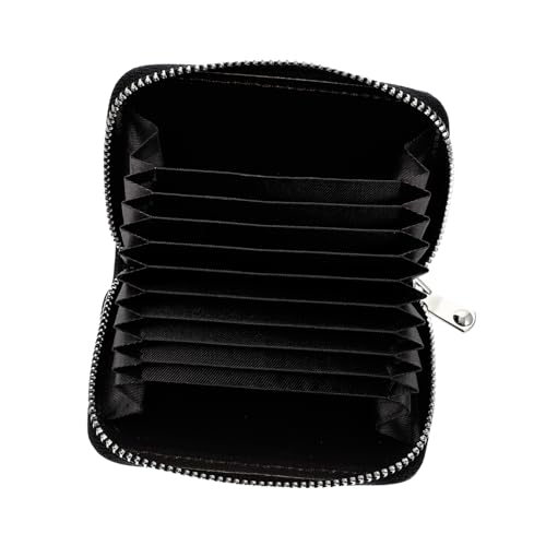 LIGIGWASH 1Stück Echtes Geldbörse für Karten Münzen Kompakte Leichte Wechselgeldtasche Multifunktionales Design für Reisen Schwarze Farbvariante von LIGIGWASH