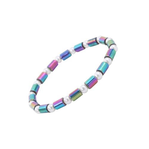 LIGIGWASH Einfache Fußkette Natürlichem Stein für Damen und Herren Elastisch Magnetisch Modisches Fußschmuck für Strandpartys von LIGIGWASH