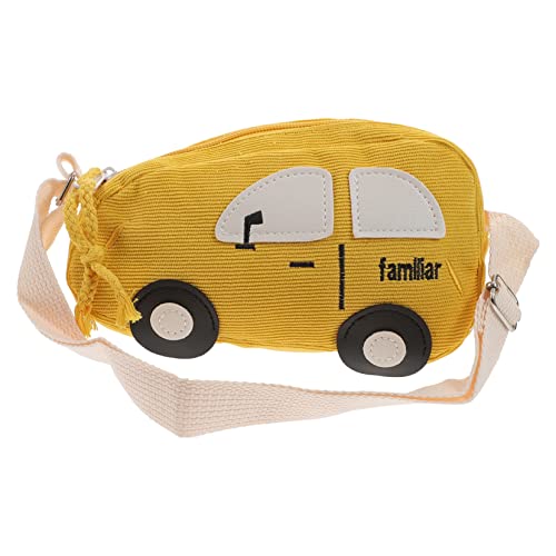 LIGIGWASH 1Stück Mini Umhängetasche für Lustige Cartoon Autotasche Weicher Aufbewahrungsbeutel mit Reißverschluss Leicht Hautfreundlich für Kleinkinder von LIGIGWASH