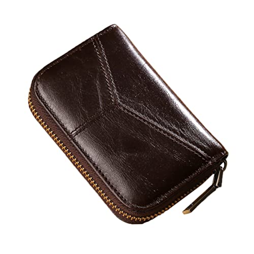 LIGIGWASH 1Stück Münztasche für Damen Herren Multifunktionale PU Kartentasche mit Kartenfächern Reißverschluss Kompakt Tragbar Schützend für Reisen von LIGIGWASH