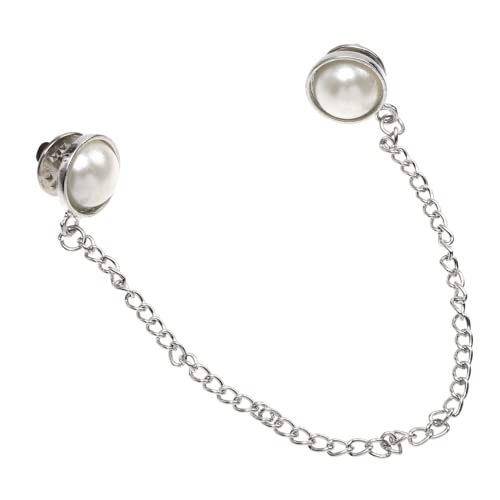 LIGIGWASH Perlen Ketten-brosche Für Damen Modischer Anstecker Für Hemdkragen Einzigartiger Kleidungsschmuck Eleganter Look Für Verschiedene Anlässe Vielseitiges Accessoire Für Altersgruppen von LIGIGWASH