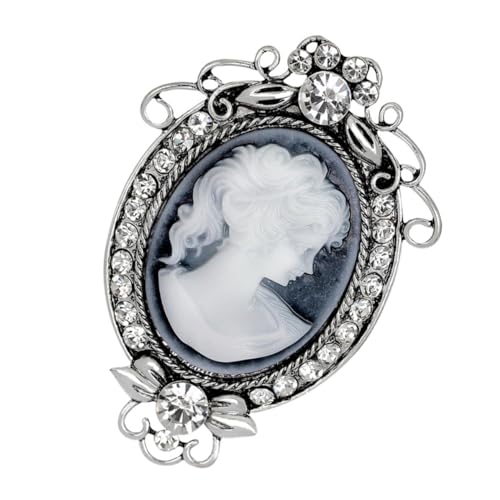 LIGIGWASH Retro Brosche für Damen Strass Intarsien Vintage Schmuck Kreatives Design Legierung Elegantes Accessoire für Outfit von LIGIGWASH