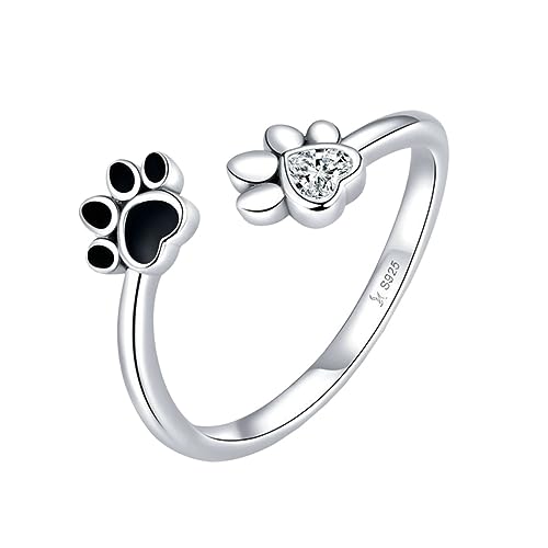 LIGIGWASH 1Stück Sterling Ring mit Niedlichem Design für Damen Verstellbarer Fingerschmuck Modischer Schmuck für Besondere Anlässe Langlebiger von LIGIGWASH