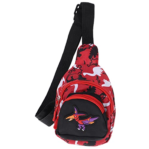 LIGIGWASH Dinosaurier Schultertasche für Kinder Umhängetasche Gürteltasche für Jungen und Mädchen Cartoon Muster Praktisch für Snacks und Spielzeug von LIGIGWASH