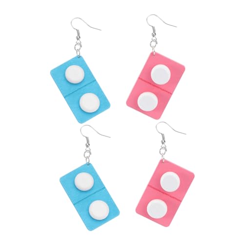 LIGIGWASH 2 Paare Holz Ohrringe Kreative Medizinbrett Ohrhänger Grün Leicht Langlebig Originell Für Party Alltag Cosplay Geschenkidee von LIGIGWASH