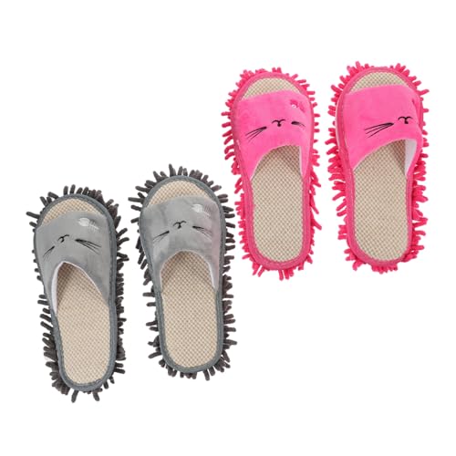 LIGIGWASH 2 Paare Mop Slipper Hausschuhe Rutschfest Geräuschlos Bodenreinigung Hausschuhe Waschbar Passend für Damen Bequem Faul zum Wischen LIGIGWASH 2 Paare Mop Slipper Hausschuhe Rutschfest Geräuschlos Bodenreinigung Hausschuhe Waschbar Passend für Damen Bequem Faul zum Wischen von LIGIGWASH