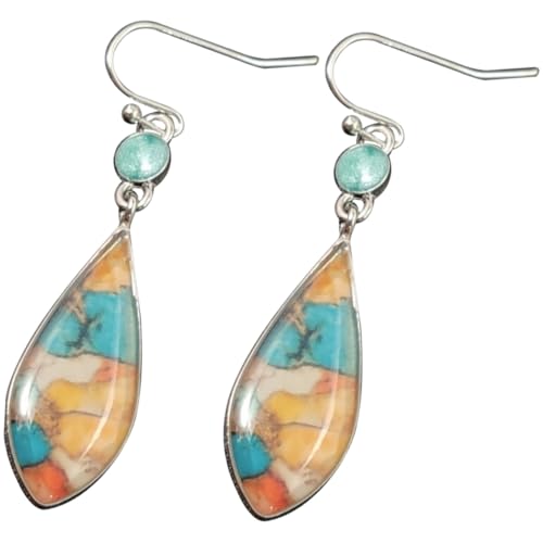 LIGIGWASH 2 Paare Vintage Ohrringe Bunte Dangle Ohrhänger für Damen Leicht Elegant Modisch Bequem für Alltag und Party von LIGIGWASH