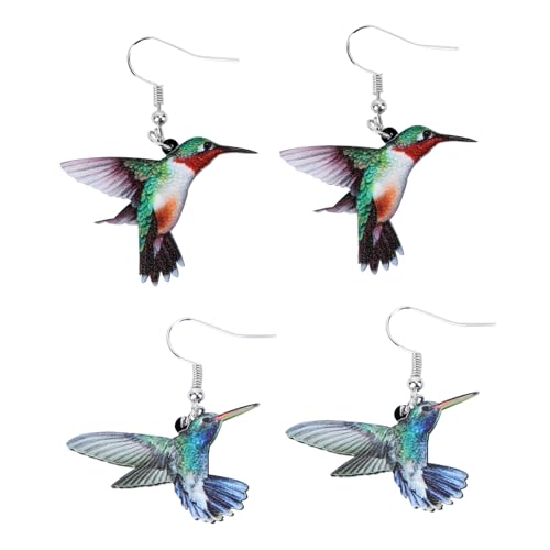 LIGIGWASH 2 Paare Vogelmuster Ohrhänger Ohrschmuck Damen Leicht Tragbar Sicher Geschenkidee für Alltag Hochzeit Geburtstag Geeignet von LIGIGWASH