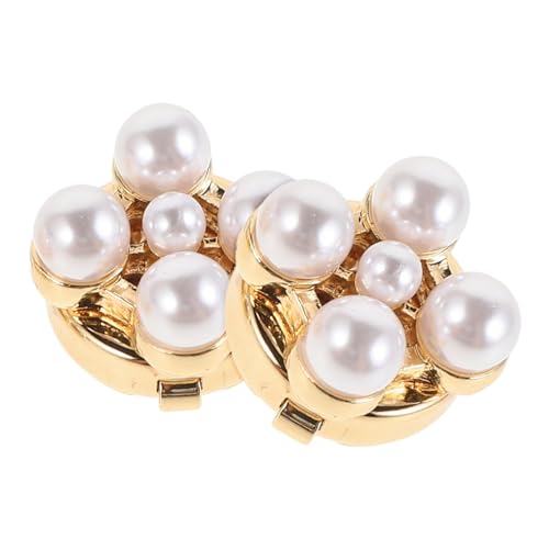 LIGIGWASH 2 STÜCK Blumige Perlen Manschettenknöpfe für Damen Modisch mit Strass Besetzt Legierungs Manschettenknöpfe Elegant für Business Hochzeit Party und Festliche Anlässe von LIGIGWASH