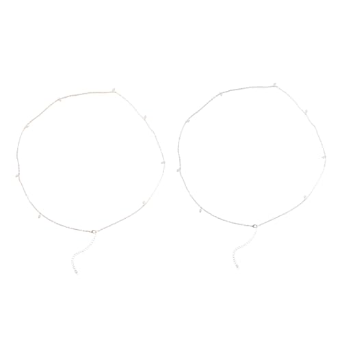 LIGIGWASH 2 STÜCK Fashionable Bikini Taillenkette Doppel Layer Perlen Dekorative Bauch Kette für Damen Gold und Silber von LIGIGWASH