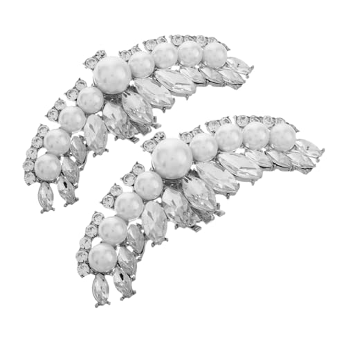 LIGIGWASH 2 Stück Abnehmbare Schuhclips mit Strasssteinen Teiliges Dekorative Schuhanhänger für Brautschuhe Hochzeitsschmuck Einfache Anbringung für High Heels Damenschuhzubehör von LIGIGWASH