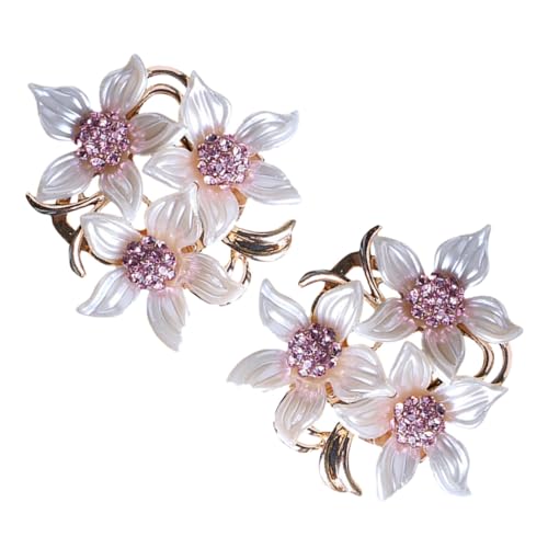 LIGIGWASH 2 Stück Blumen Brosche Anstecknadeln Damen Eleganter Schal clip mit Strass Vielseitige Kleidung Broschen für Alltag und Festliche Anlässe Perfektes für Frauen von LIGIGWASH