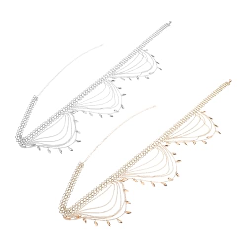 LIGIGWASH 2 Stück Boho Taillenkette Damen Mehrlagige Metallgürtel Ethno-stil Bauchkette Für Sommer Strand Jeans Kleider Accessoire von LIGIGWASH